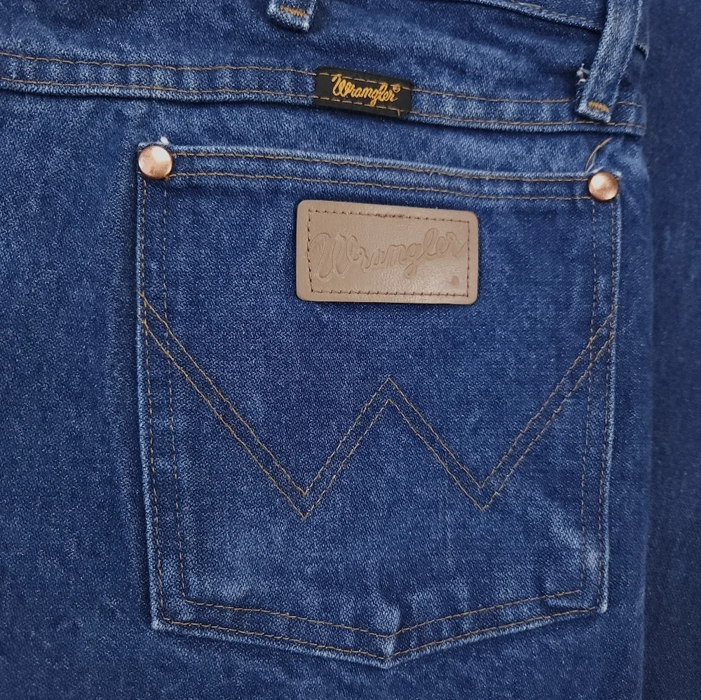 Wrangler Jeans 13MWZ Dark Wash Retro Cowboy Cut Jeans Mens Size 38x35